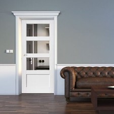 internal door glazed white